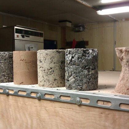 Series of cement-bound specimens